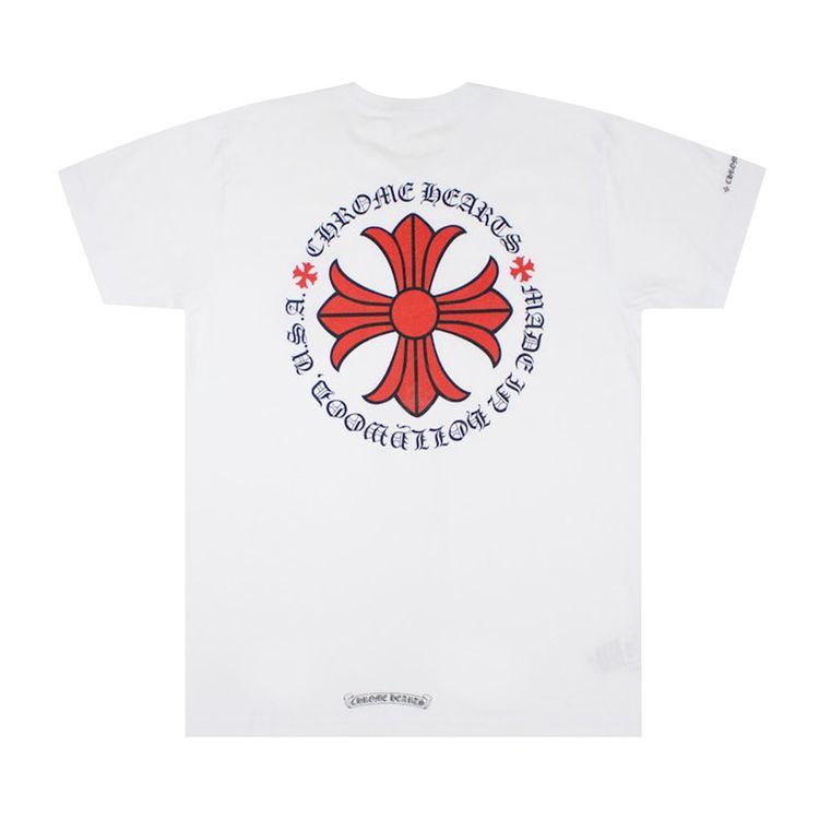 Chrome Hearts Made in Hollywood Plus Cross T Shirt WhiteRed