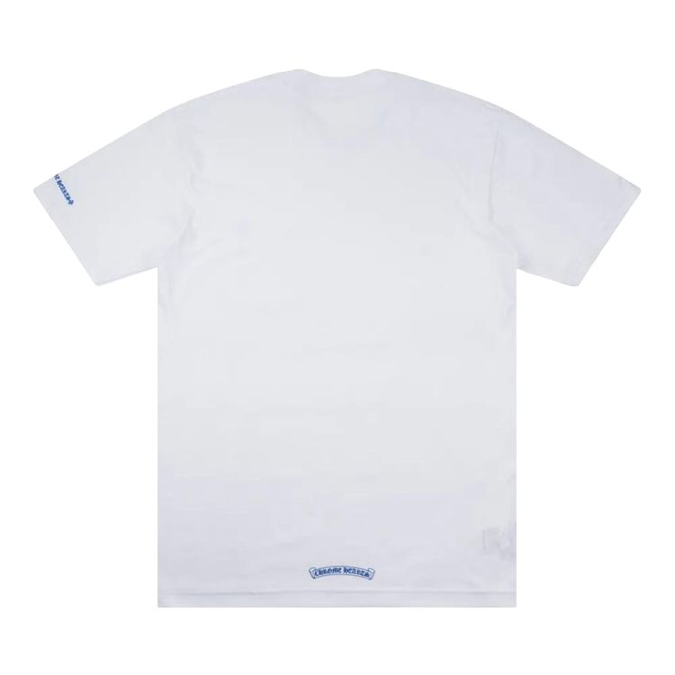 Chrome Hearts Neck Logo T Shirt WhiteBlue