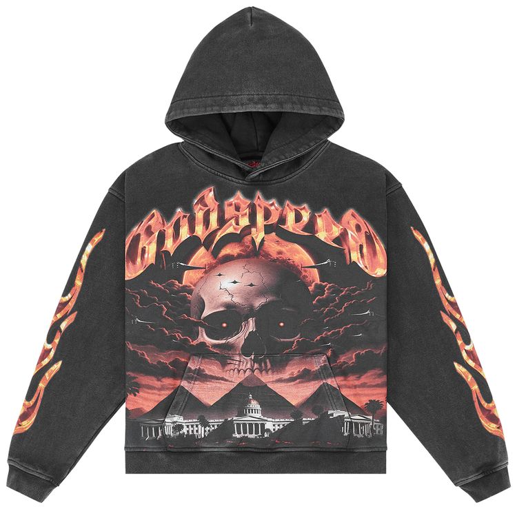 Godspeed Echoes of Empires Hoodie Black Wash