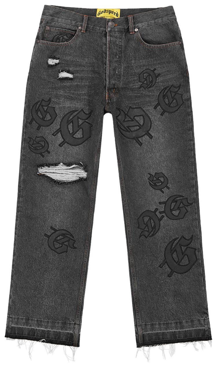 Godspeed Scattered GS Logo Denim Black Wash