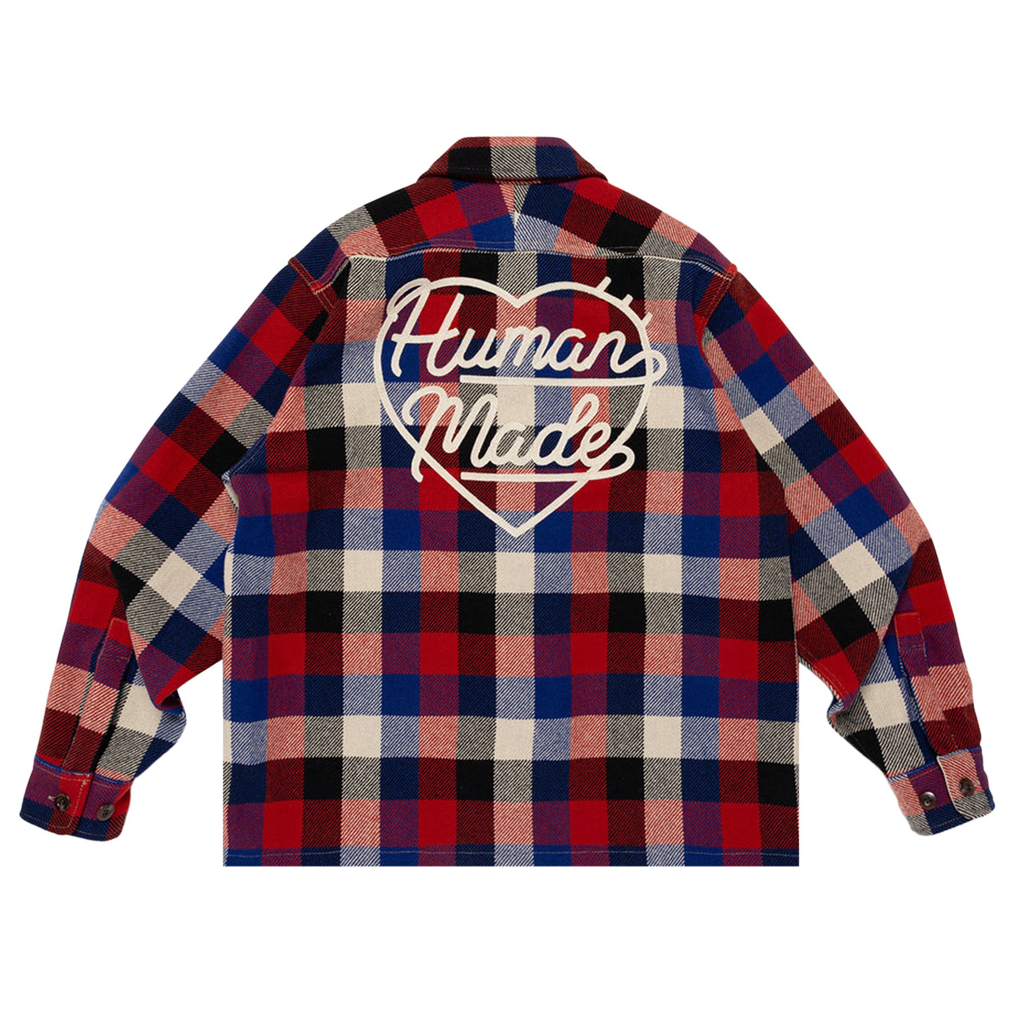 Buy Human Made Wool Check Shirt Jacket 'Red' - HM30SH013 RED | GOAT