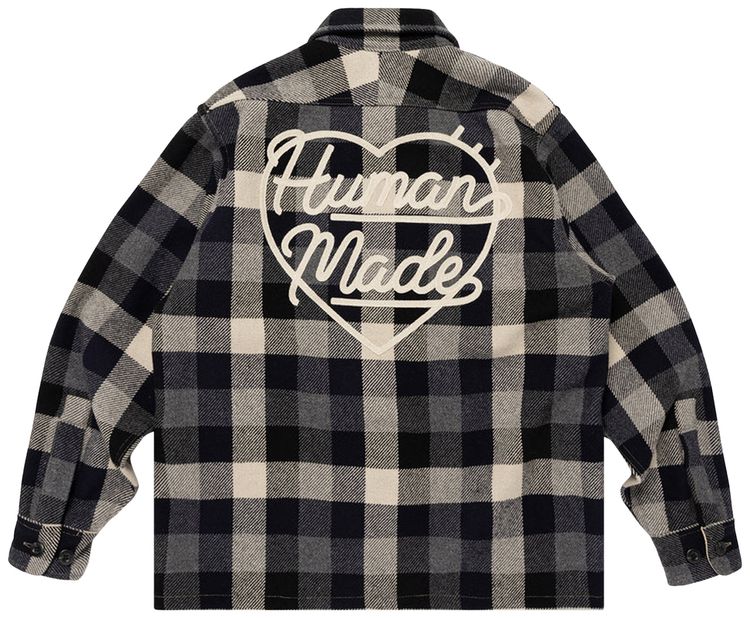 Human Made Wool Check Shirt Jacket Black
