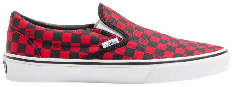 Valentino Garavani x Vans Classic Slip On Checkerboard Red