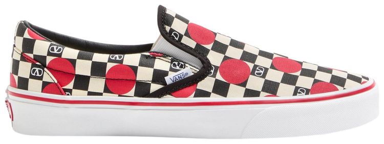 Valentino Garavani x Vans Classic Slip On Big Dots   Black White Red