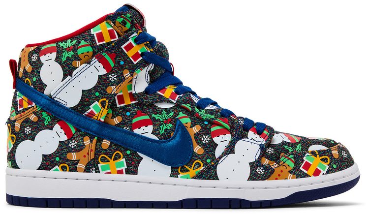 Concepts x Nike SB Dunk Pro High Ugly Christmas Sweater 2017 Special Box