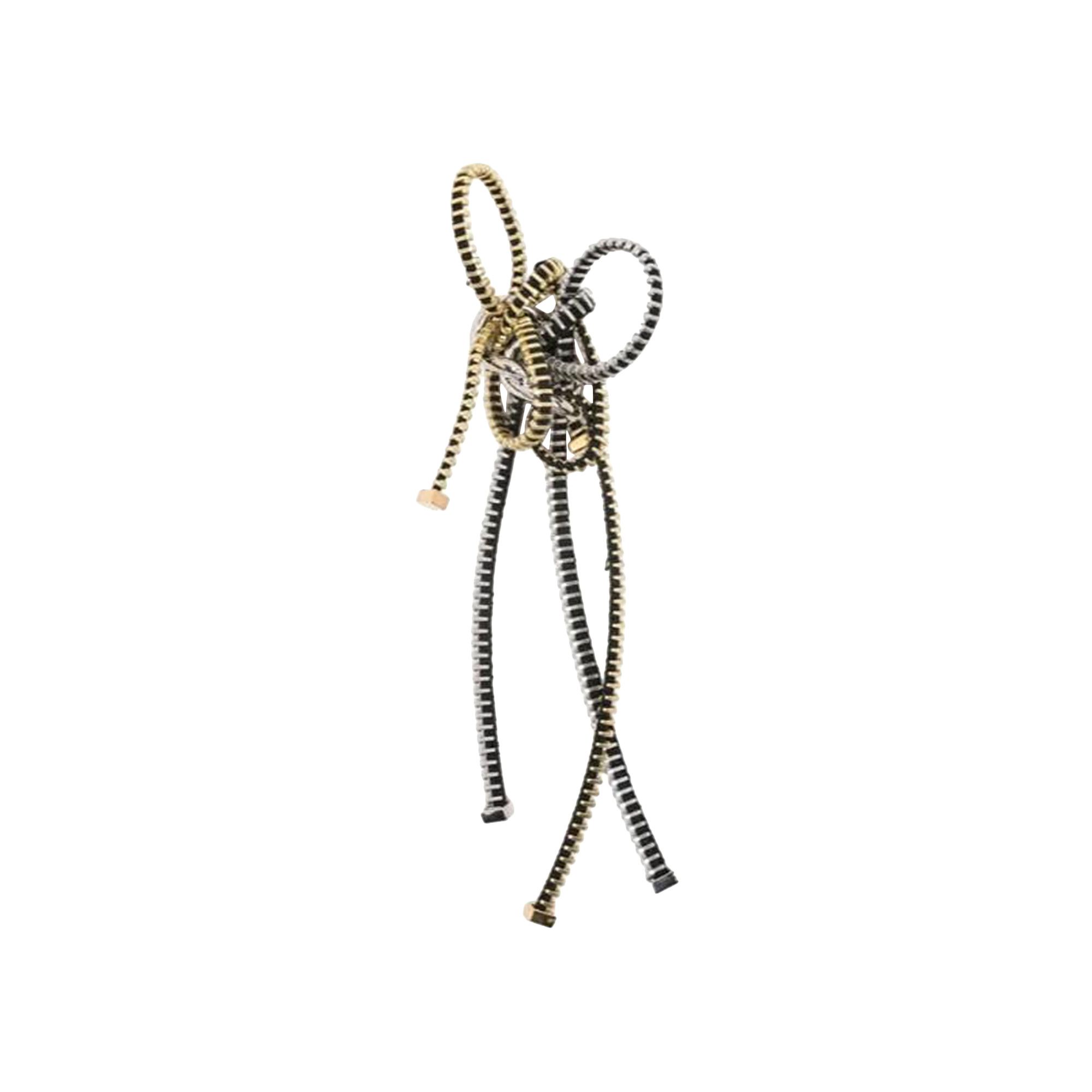 Buy Jean Paul Gaultier Zippers Earring 'Silver/Black/Gold' - U