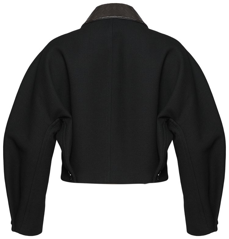Bottega Veneta Structured Double Cotton Jacket Black