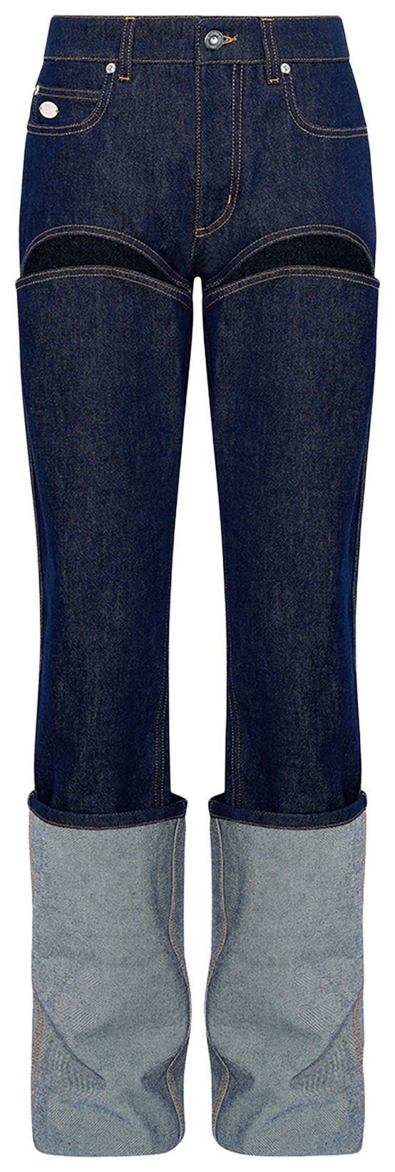 Jean Paul Gaultier Cutout Cuffed Jeans Indigo