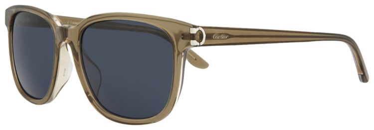 Cartier Square Frame Acetate Sunglasses BrownGrey