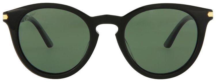 Cartier Round Frame Acetate Sunglasses BlackGreen