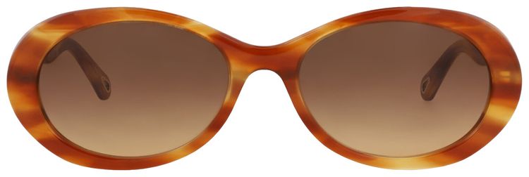 Chloe Round Frame Bio Acetate Sunglasses HavanaBrown
