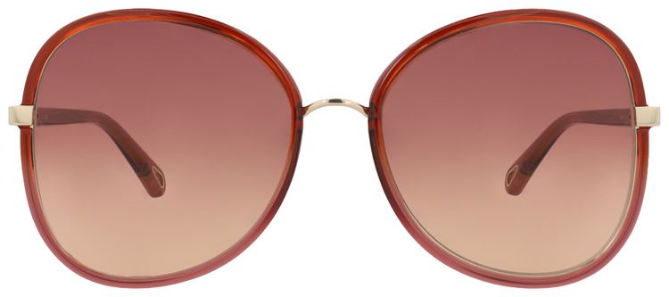 Chloe Round Frame Bio Injection Sunglasses Red