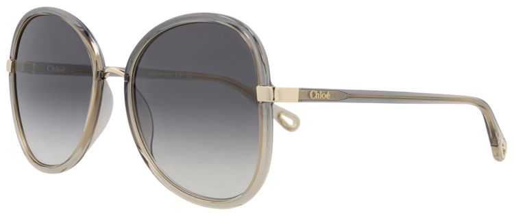 Chloe Round Frame Injection Sunglasses Grey