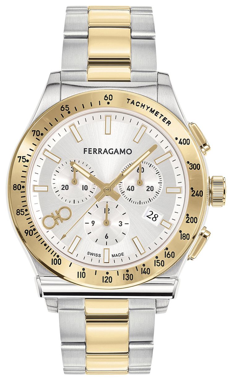Ferragamo 1927 Chrono Bracelet Watch Two Tone