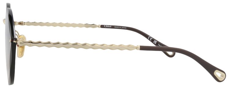 Chloe Cat Eye Frame Metal Sunglasses GoldRed