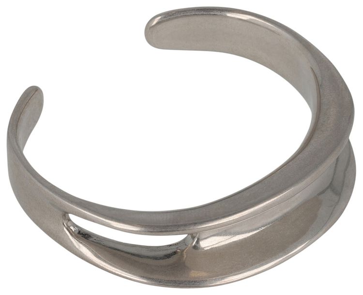 Ferragamo Asymmetrical Sculptural Bracelet Silver