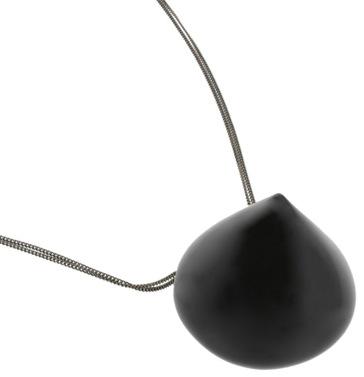 Ferragamo Sculptural Pendant Necklace Black