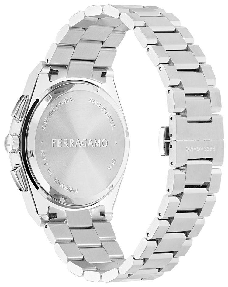 Ferragamo Vega Upper East Chrono Bracelet Watch Stainless Steel