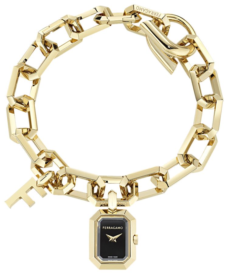 Ferragamo Charm Bracelet Watch Gold
