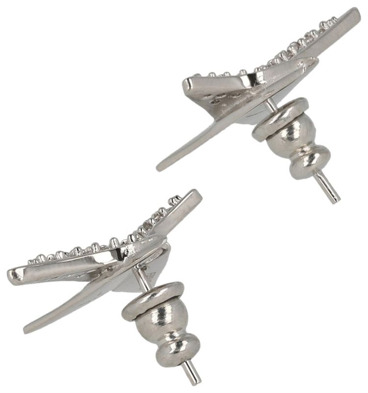 Ferragamo Crystal Embellished Star Earrings Silver