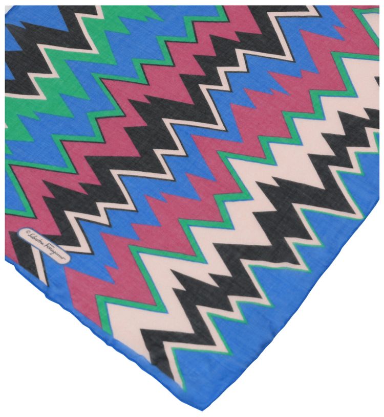 Ferragamo Zigzag Print Scarf Multicolor