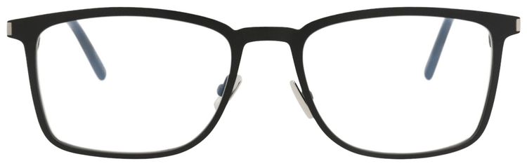 Saint Laurent Square Frame Metal Optical Frames BlackTransparent