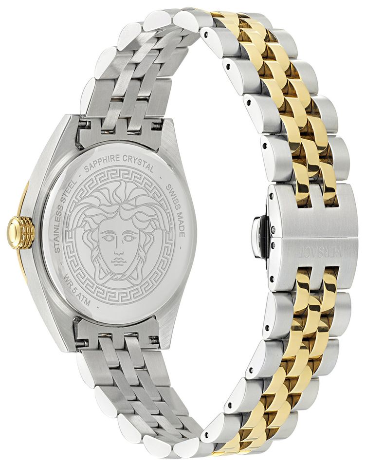 Versace V Code Bracelet Watch Two Tone
