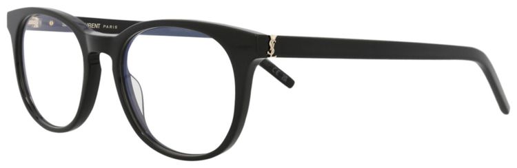 Saint Laurent Round Frame Recycled Acetate Optical Frames BlackTransparent