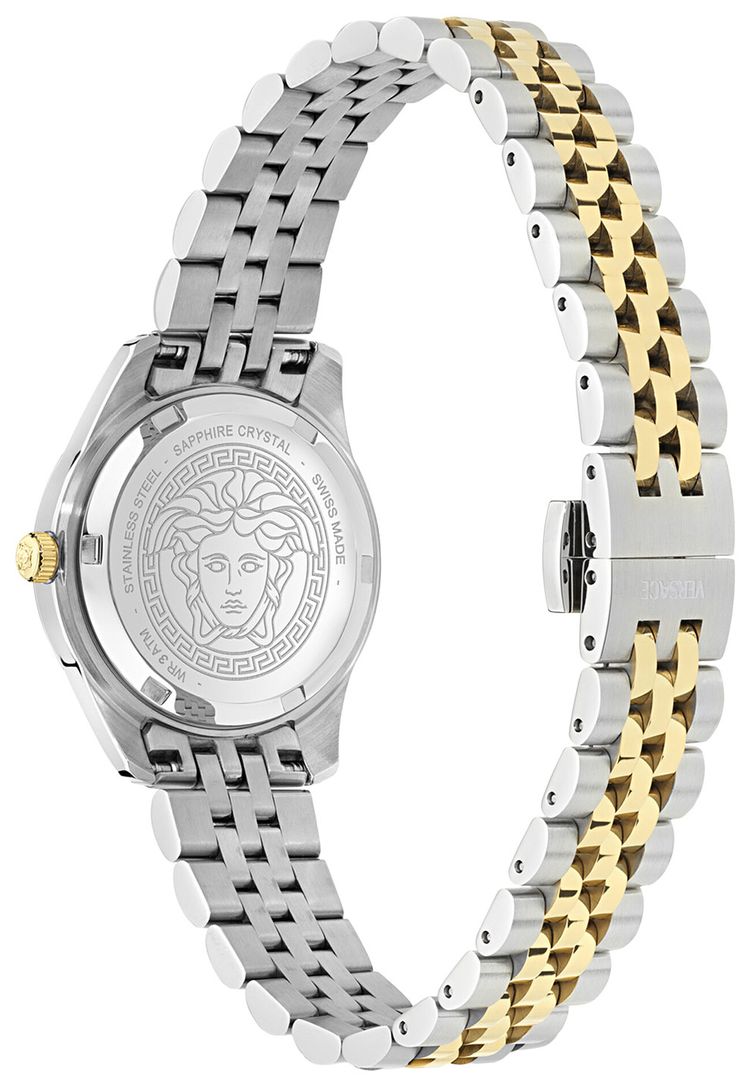 Versace Greca Time Diamond Watch Two Tone