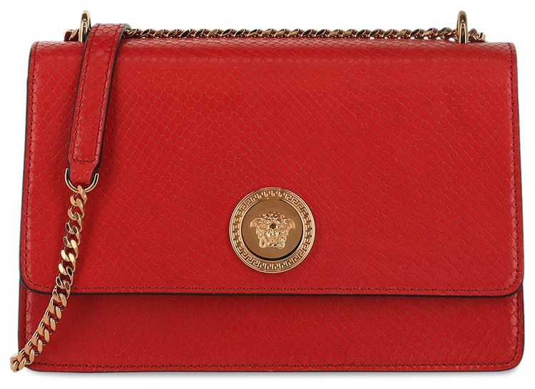 Versace La Medusa Shoulder Bag Dark RedGold