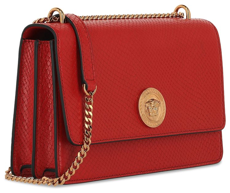 Versace La Medusa Shoulder Bag Dark RedGold