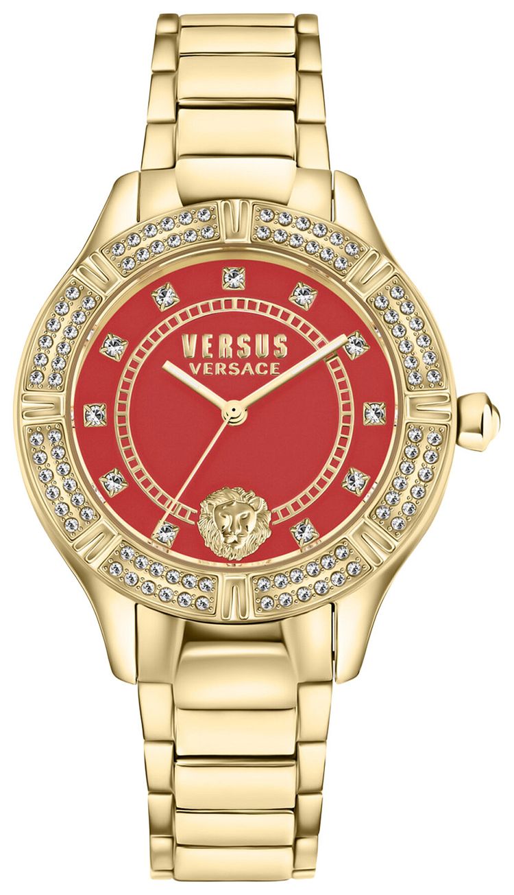 Versace Canton Road Crystal Bracelet Watch Gold