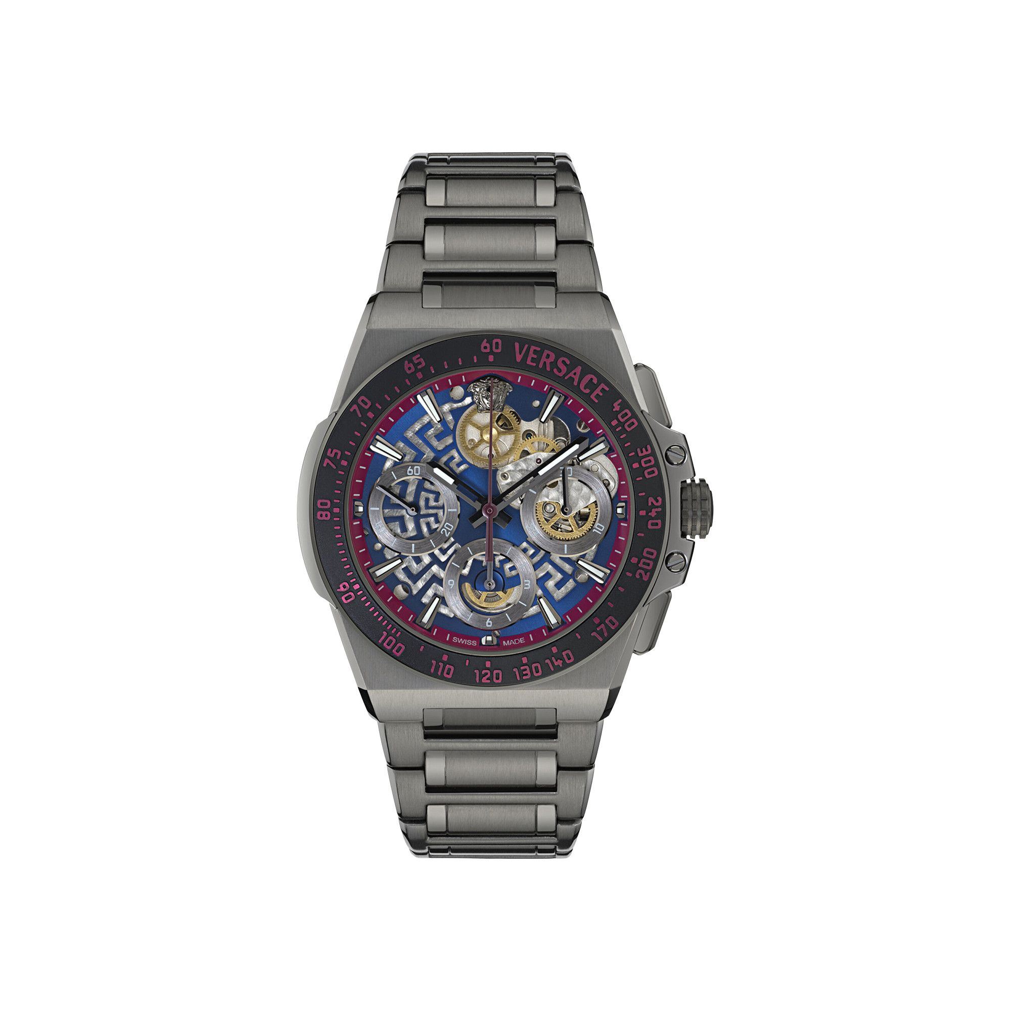 Buy Versace Greca Extreme Chrono Skeleton Automatic Watch 'Gun