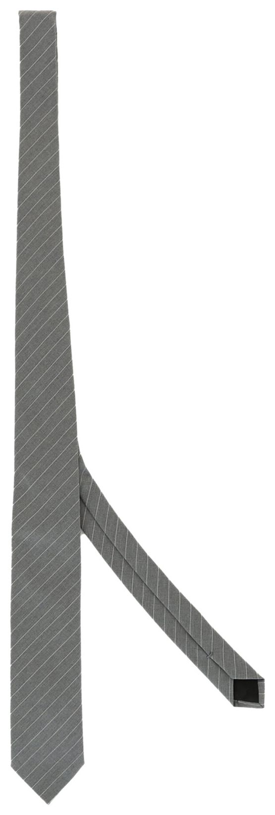 Givenchy Pinstriped Wool Tie Light GreyMelange