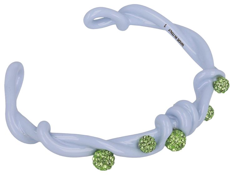 Givenchy Twisted Crystal Embellished Bracelet Baby Blue