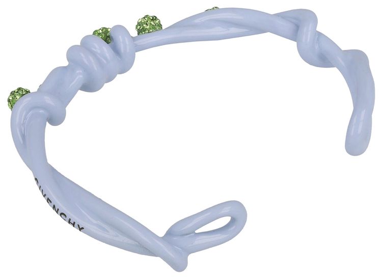 Givenchy Twisted Crystal Embellished Bracelet Baby Blue