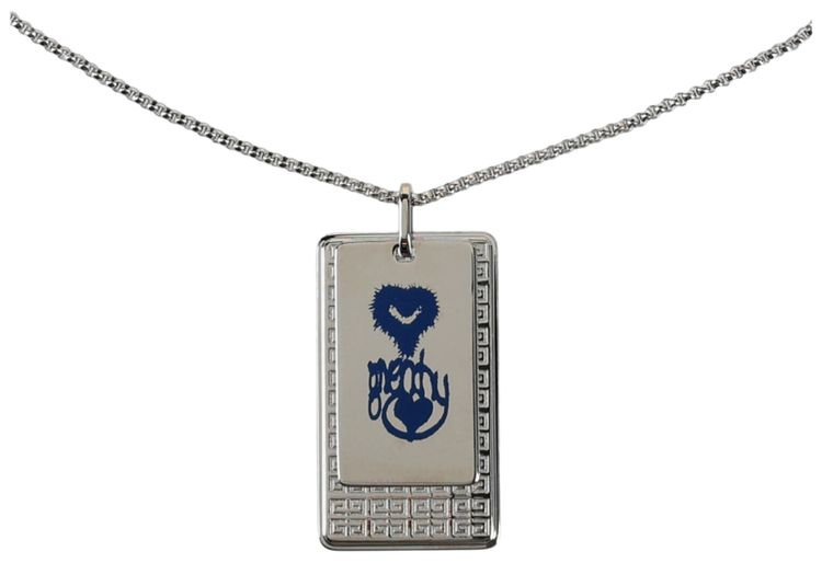 Givenchy CVD Double Tag Necklace Silver