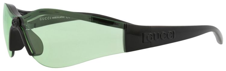 Gucci Shield Frame Injection Sunglasses BlackGreen