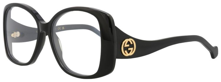 Gucci Round Frame Acetate Optical Frames BlackTransparent