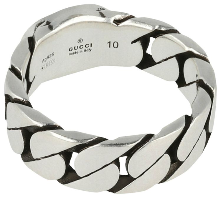 Gucci Sterling Silver Interlocking G Ring Silver