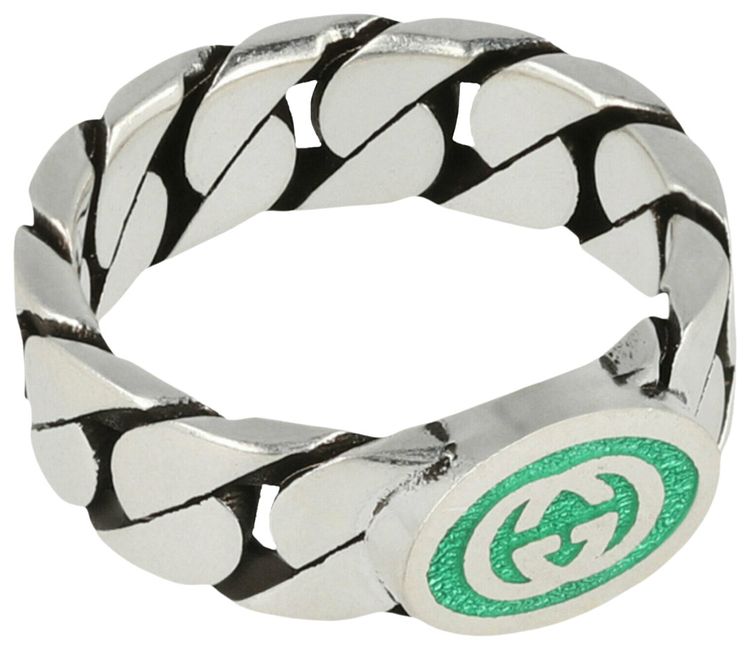 Gucci Sterling Silver Interlocking G Ring Silver