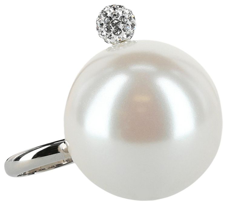 Givenchy 4G Large Pearl Ring WhiteSilver