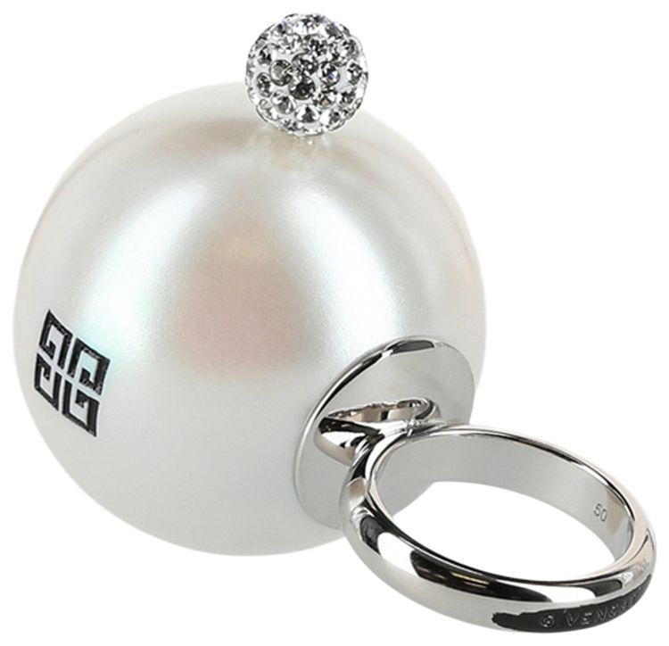 Givenchy 4G Large Pearl Ring WhiteSilver