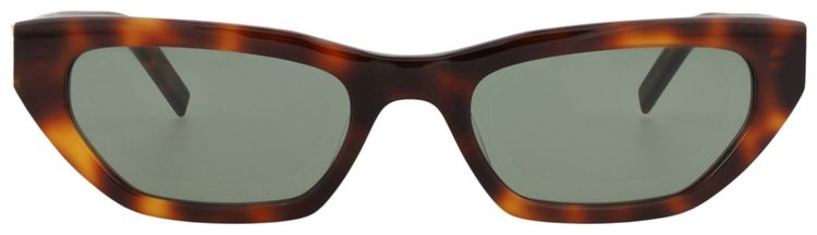 Saint Laurent Cat Eye Frame Recycled Acetate Sunglasses HavanaGreen