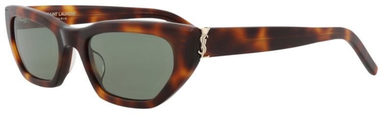 Saint Laurent Cat Eye Frame Recycled Acetate Sunglasses HavanaGreen