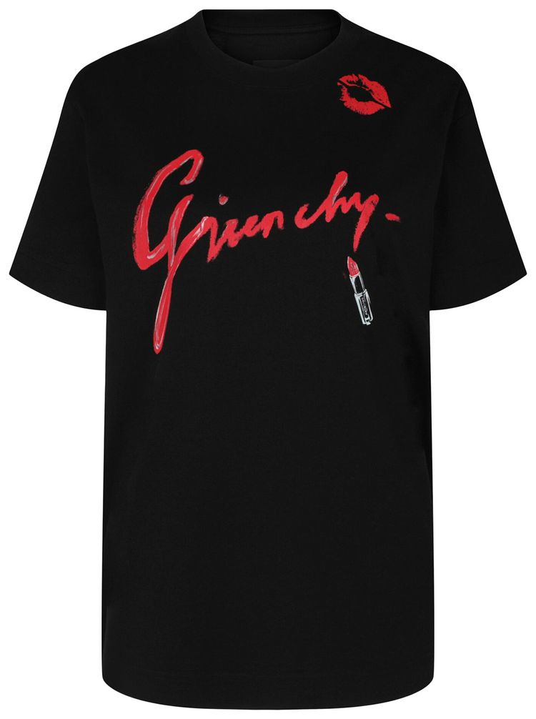 Givenchy Graphic Logo T Shirt Black