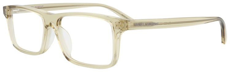 Saint Laurent Square Frame Acetate Optical Frames YellowTransparent