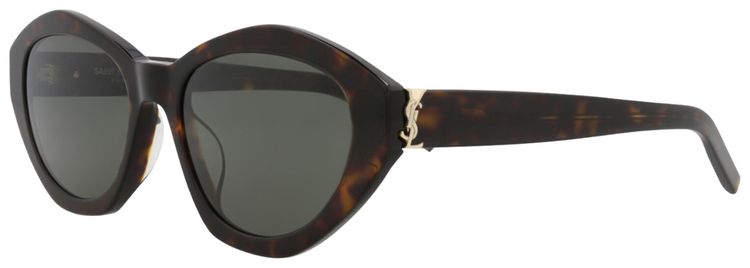 Saint Laurent Cat Eye Frame Acetate Sunglasses HavanaGrey