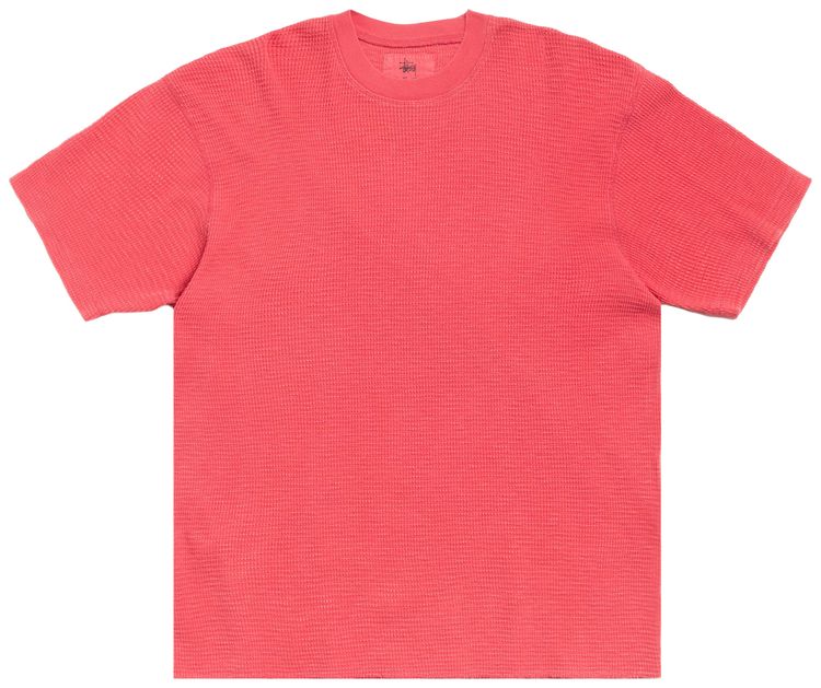 Stussy Pigment Dyed Short Sleeve Thermal Washed Red