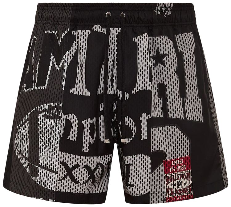 Amiri Spliced Swim Trunk Black